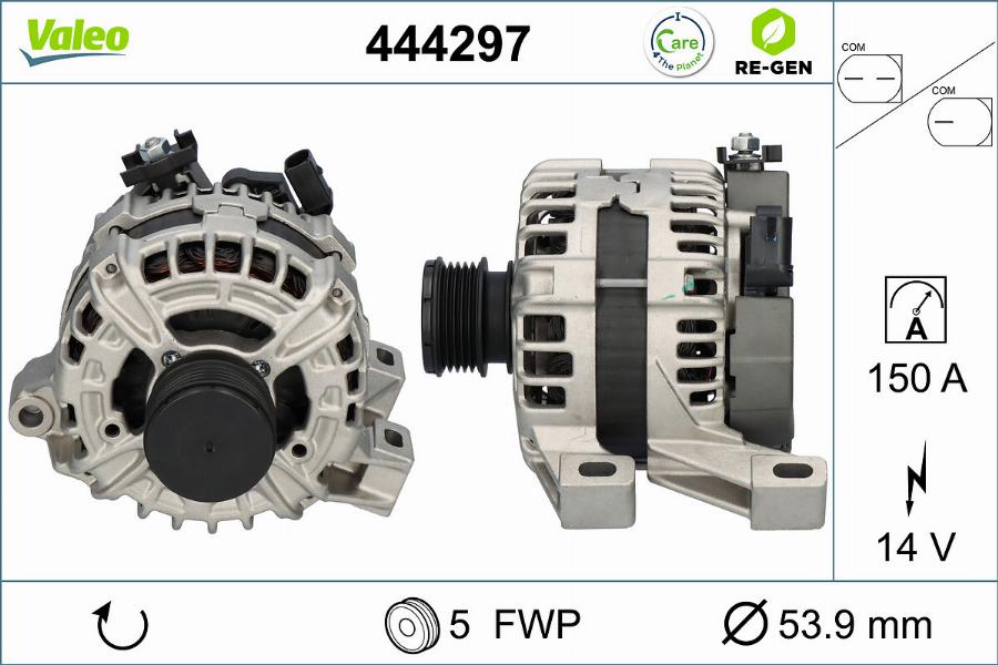 Valeo 444297 - Генератор vvparts.bg