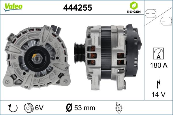 Valeo 444255 - Генератор vvparts.bg