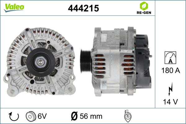 Valeo 444215 - Генератор vvparts.bg