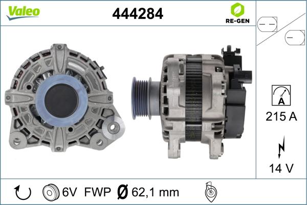 Valeo 444284 - Генератор vvparts.bg