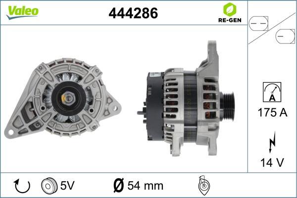 Valeo 444286 - Генератор vvparts.bg