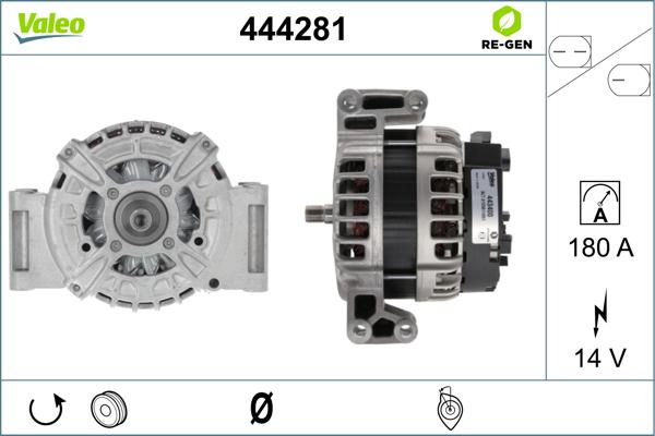 Valeo 444281 - Генератор vvparts.bg