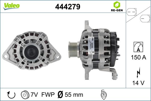 Valeo 444279 - Генератор vvparts.bg