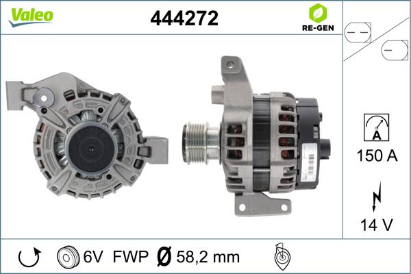 Valeo 444272 - Генератор vvparts.bg