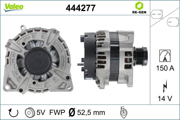 Valeo 444277 - Генератор vvparts.bg