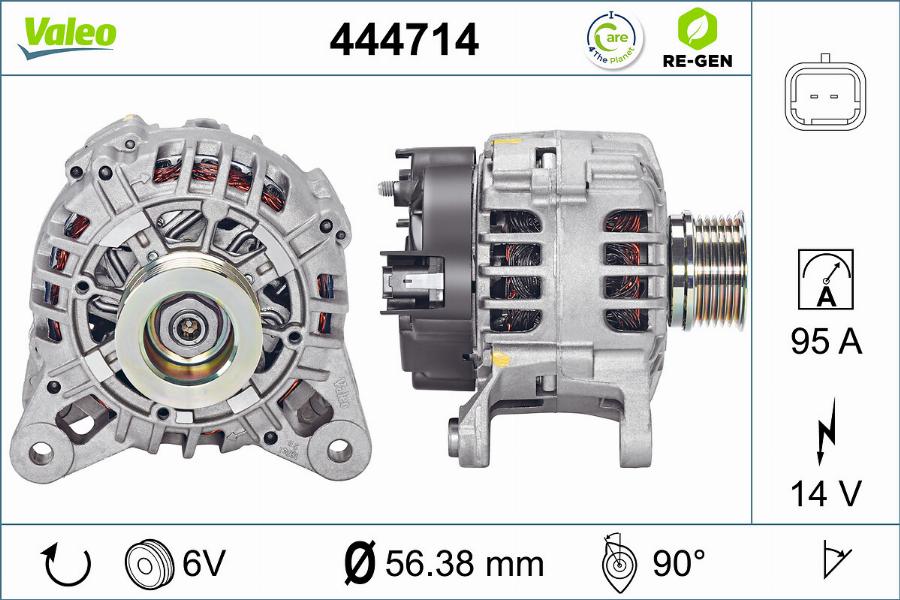 Valeo 444714 - Генератор vvparts.bg