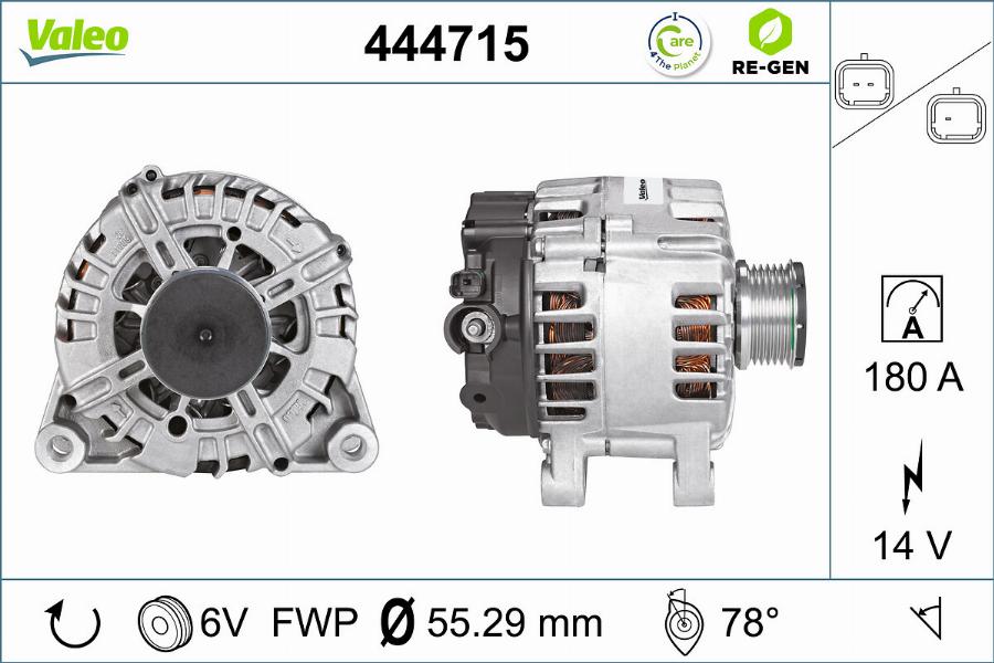 Valeo 444715 - Генератор vvparts.bg