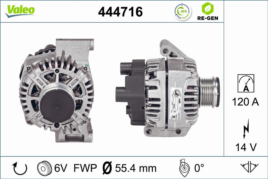 Valeo 444716 - Генератор vvparts.bg