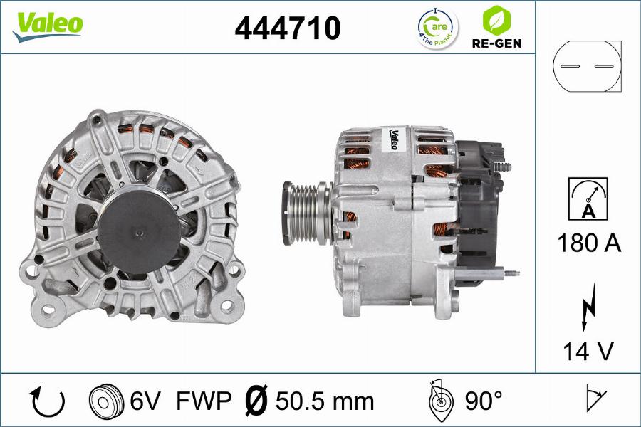 Valeo 444710 - Генератор vvparts.bg