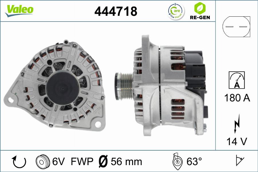 Valeo 444718 - Генератор vvparts.bg