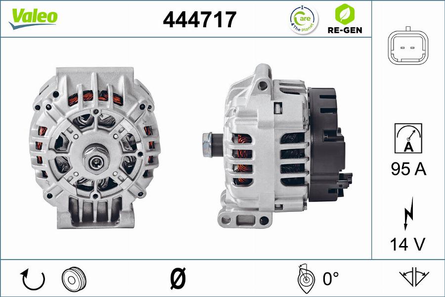 Valeo 444717 - Генератор vvparts.bg