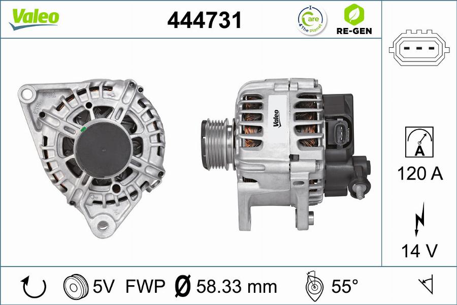 Valeo 444731 - Генератор vvparts.bg