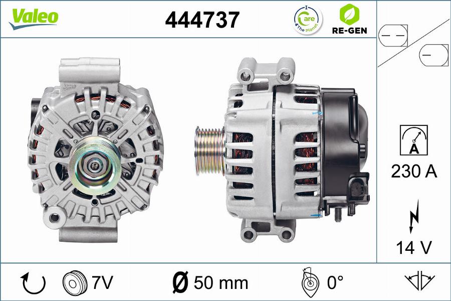 Valeo 444737 - Генератор vvparts.bg