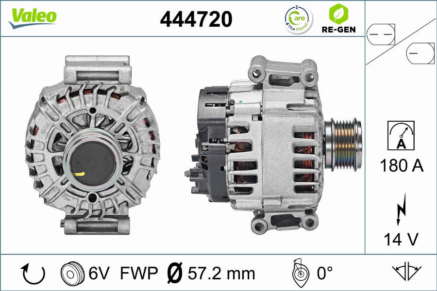 Valeo 444720 - Генератор vvparts.bg