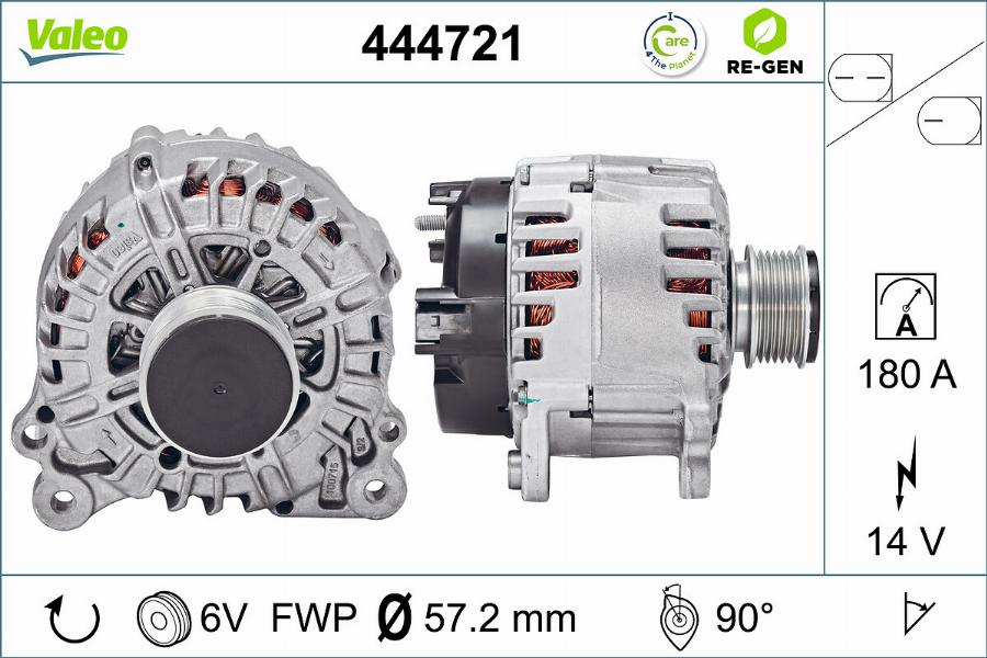 Valeo 444721 - Генератор vvparts.bg