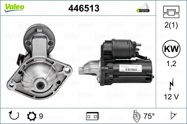 Valeo 446513 - Стартер vvparts.bg