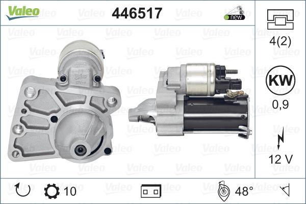 Valeo 446517 - Стартер vvparts.bg