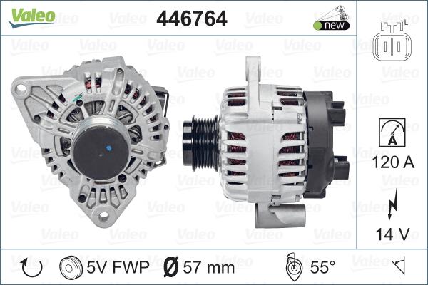 Valeo 446764 - Генератор vvparts.bg