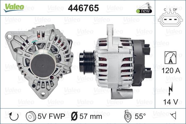 Valeo 446 765 - Генератор vvparts.bg