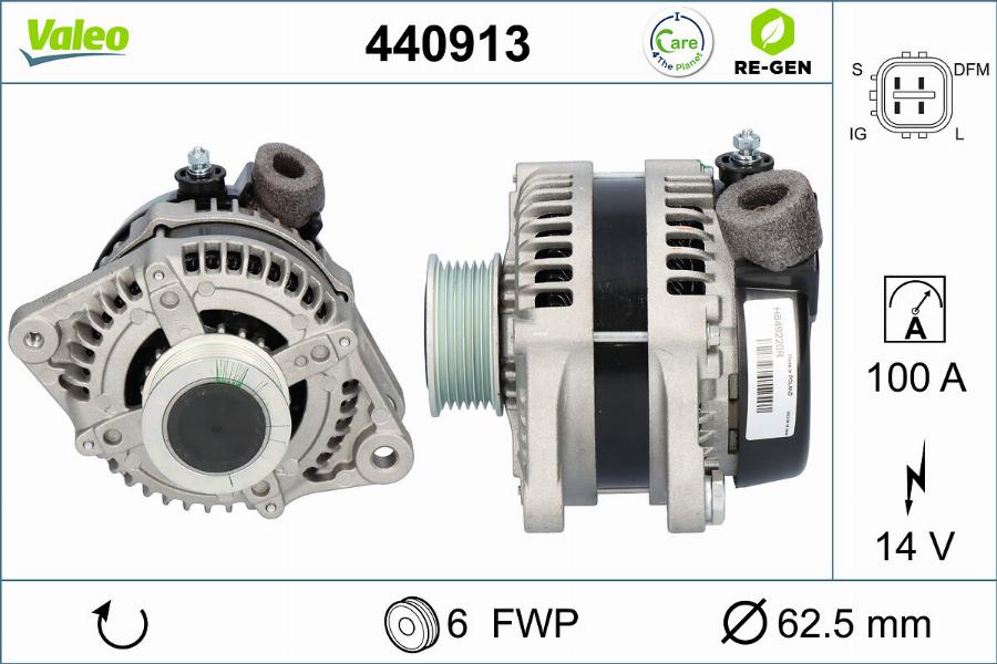 Valeo 440913 - Генератор vvparts.bg