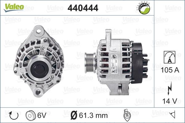 Valeo 440444 - Генератор vvparts.bg