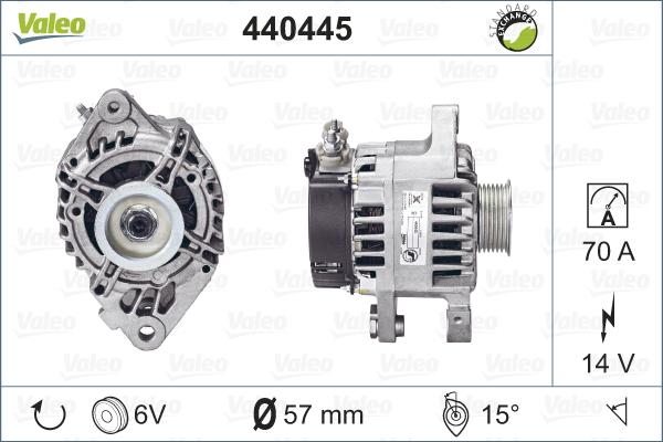 Valeo 440445 - Генератор vvparts.bg