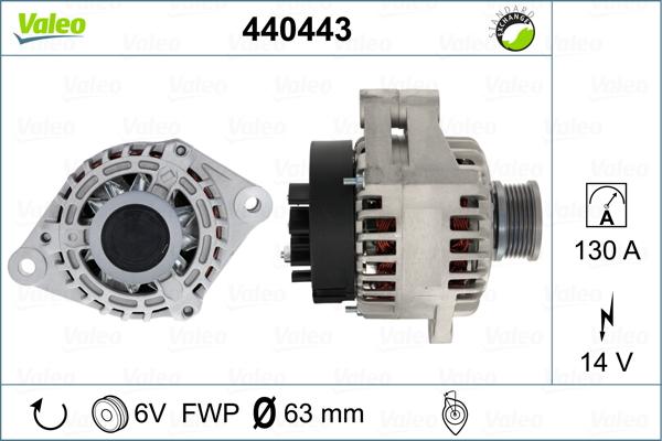 Valeo 440443 - Генератор vvparts.bg