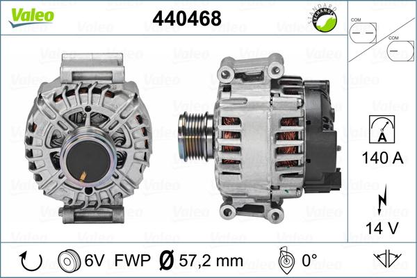 Valeo 440468 - Генератор vvparts.bg