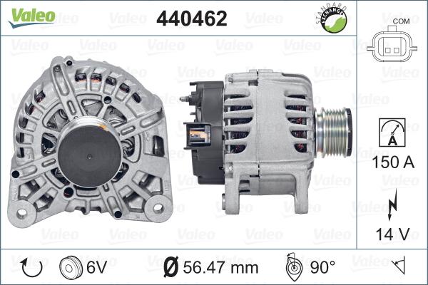 Valeo 440462 - Генератор vvparts.bg