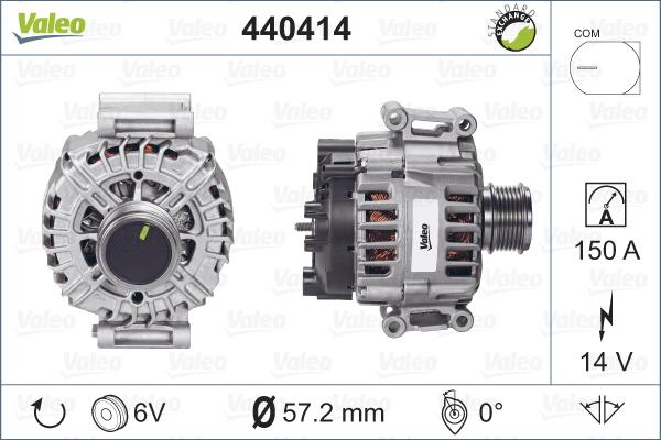 Valeo 440414 - Генератор vvparts.bg