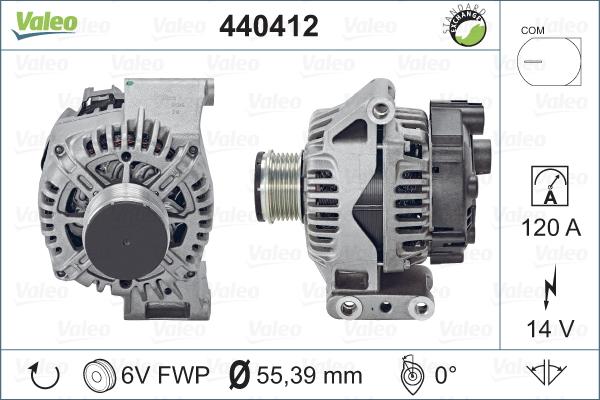 Valeo 440412 - Генератор vvparts.bg