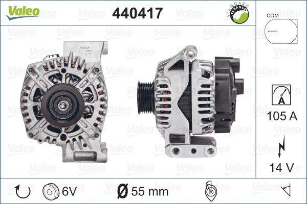 Valeo 440417 - Генератор vvparts.bg