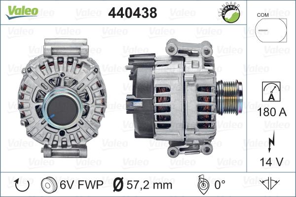 Valeo 440438 - Генератор vvparts.bg