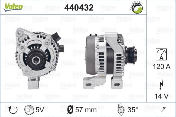 Valeo 440432 - Генератор vvparts.bg