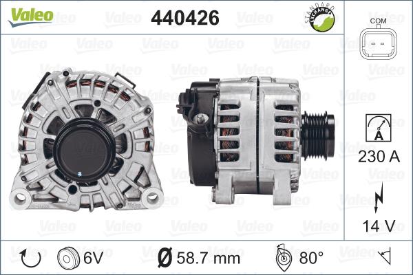 Valeo 440426 - Генератор vvparts.bg