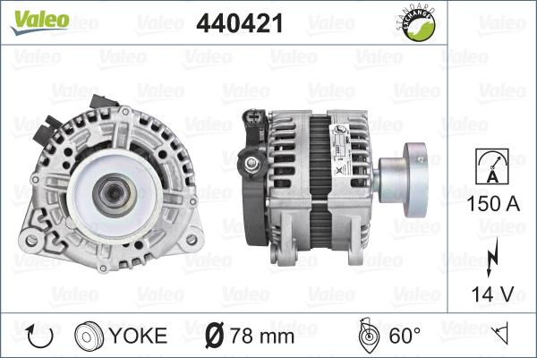 Valeo 440421 - Генератор vvparts.bg