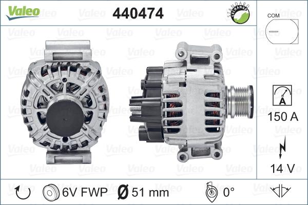 Valeo 440474 - Генератор vvparts.bg