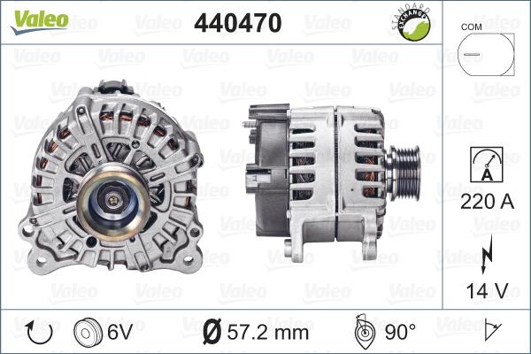 Valeo 440470 - Генератор vvparts.bg