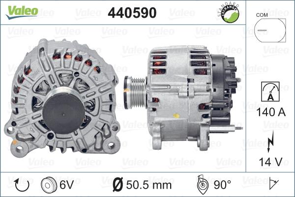 Valeo 440590 - Генератор vvparts.bg