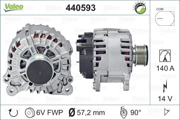 Valeo 440593 - Генератор vvparts.bg