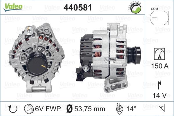 Valeo 440581 - Генератор vvparts.bg