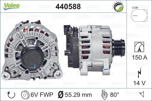 Valeo 440588 - Генератор vvparts.bg