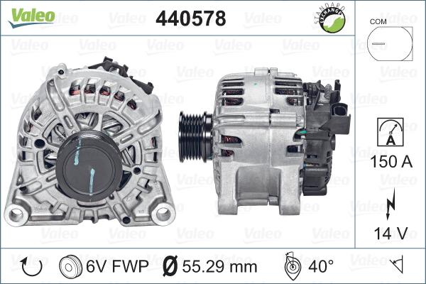 Valeo 440578 - Генератор vvparts.bg