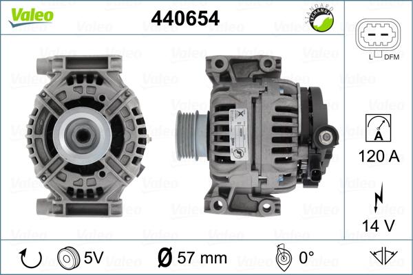 Valeo 440654 - Генератор vvparts.bg