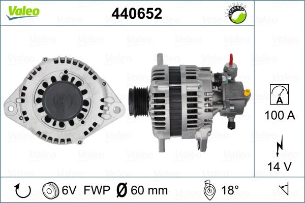 Valeo 440652 - Генератор vvparts.bg