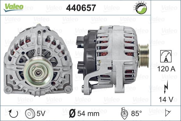 Valeo 440657 - Генератор vvparts.bg