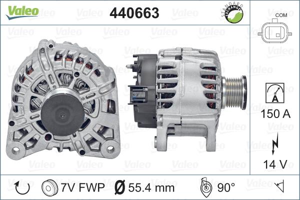 Valeo 440663 - Генератор vvparts.bg