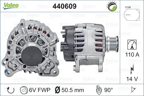 Valeo 440609 - Генератор vvparts.bg