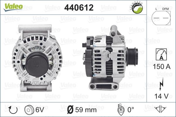 Valeo 440612 - Генератор vvparts.bg