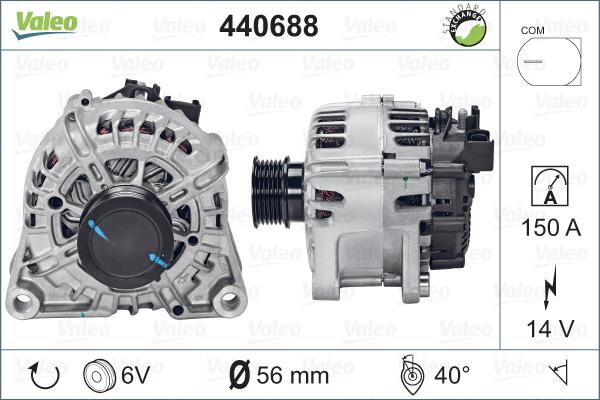 Valeo 440688 - Генератор vvparts.bg